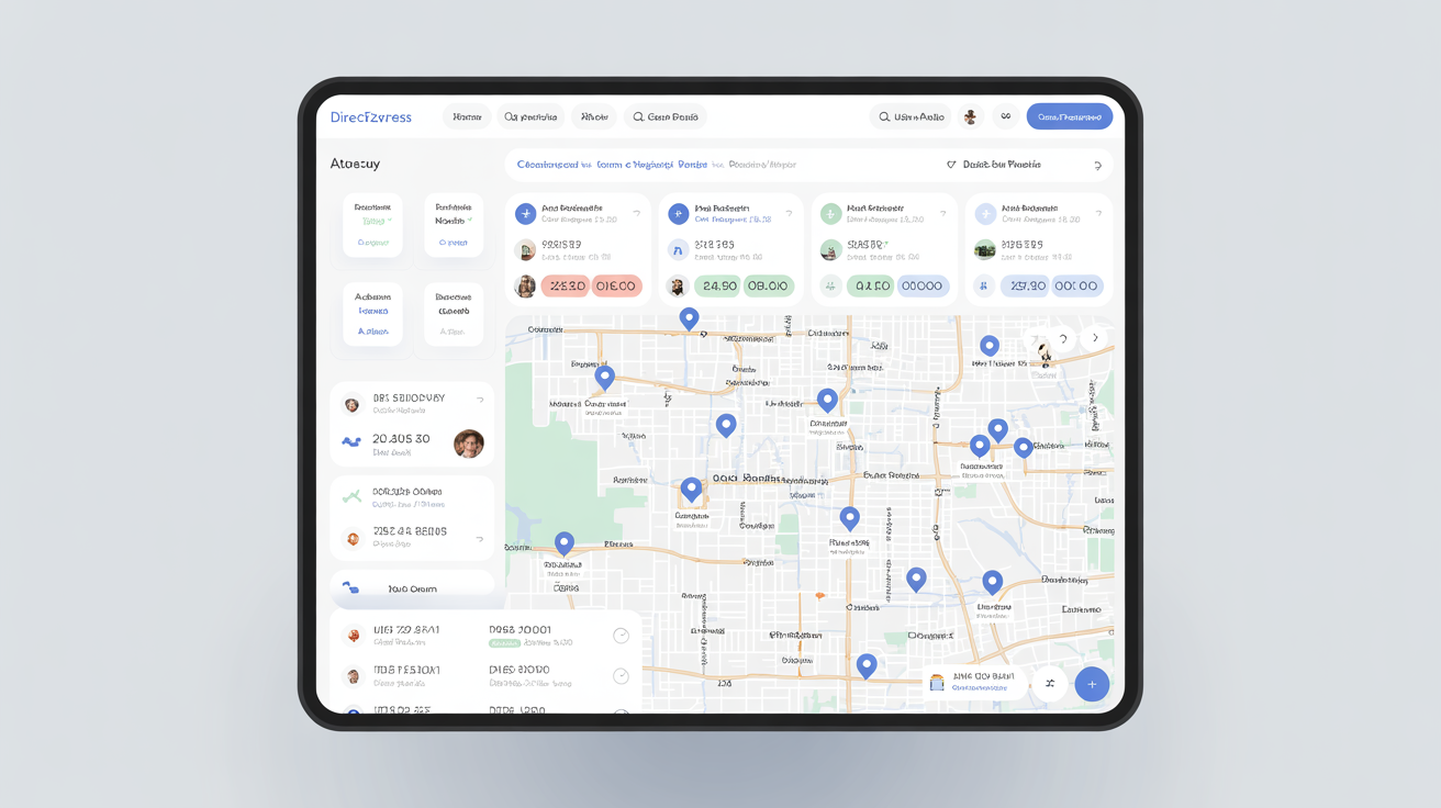 Direct2 Express real-time GPS tracking dashboard